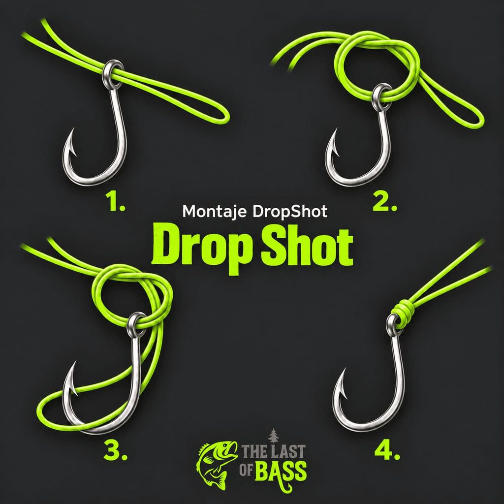 Nudo Palomar para el montaje Drop Shot