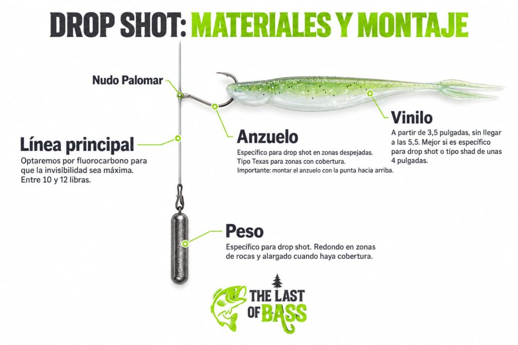 Materiales y Montaje Drop Shot