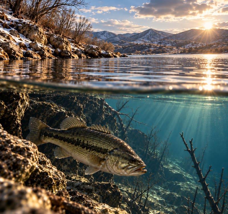 Pesca del Black Bass en invierno